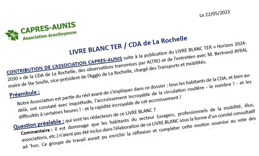 Ferroviaire – Livre Blanc&nbsp;TER